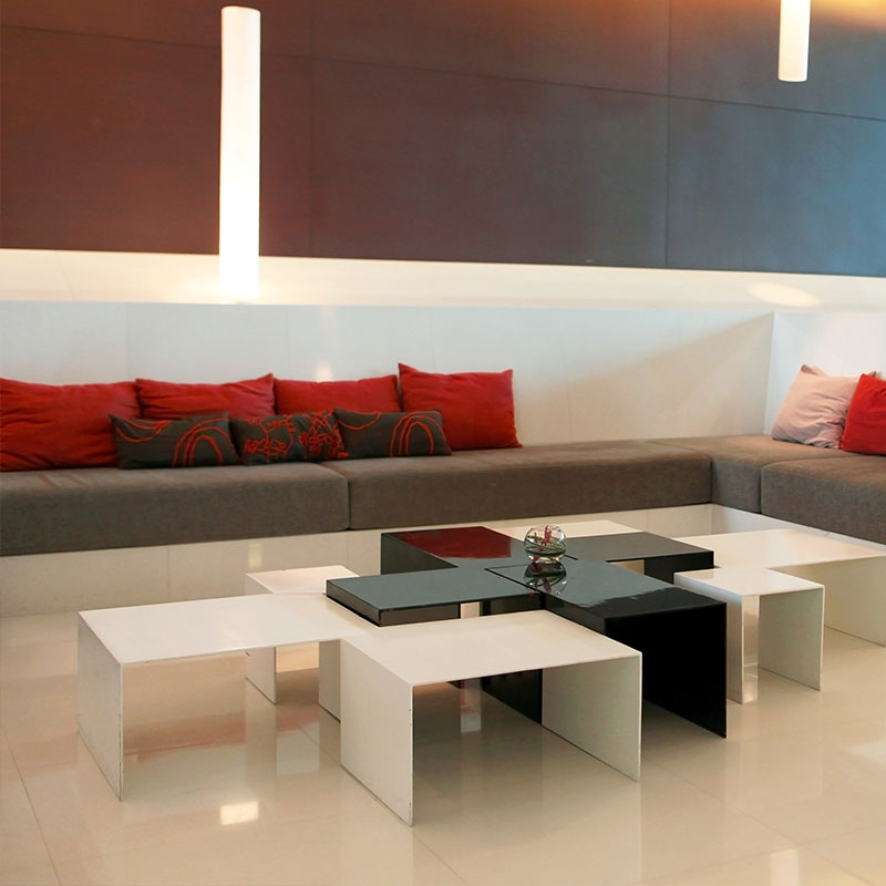 DVUV UVMax powder coatings for hospitality, hotels & restaurant applications